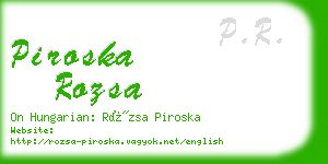 piroska rozsa business card